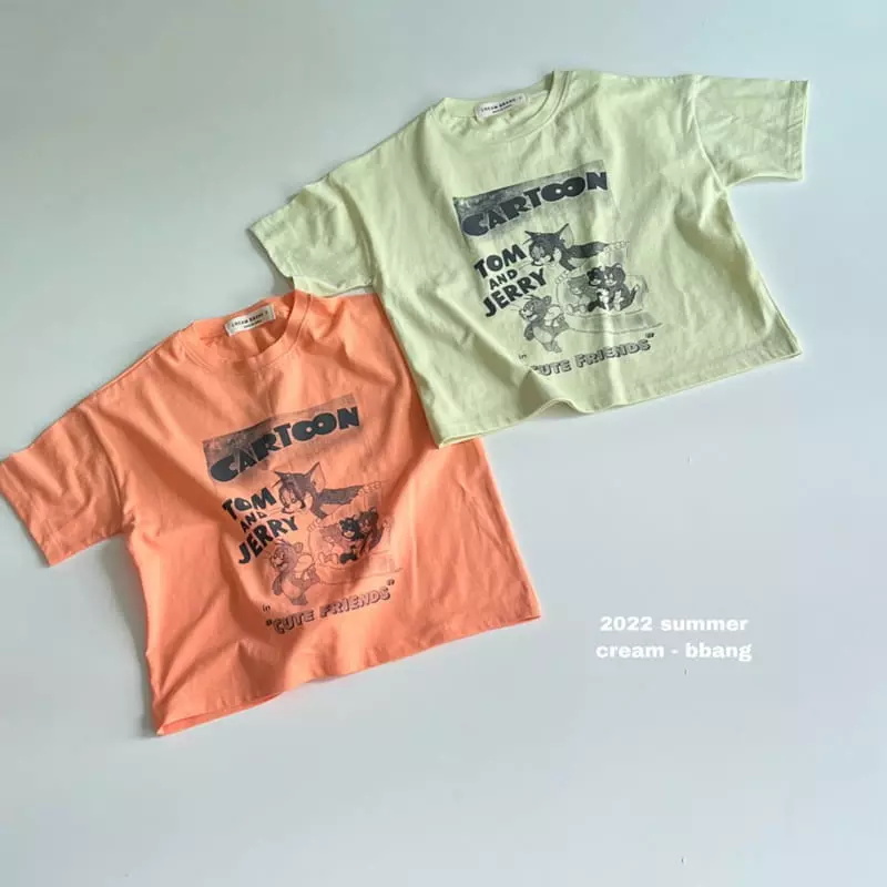 Cream Bbang - Korean Children Fashion - #childofig - Friends Paint Tee - 2