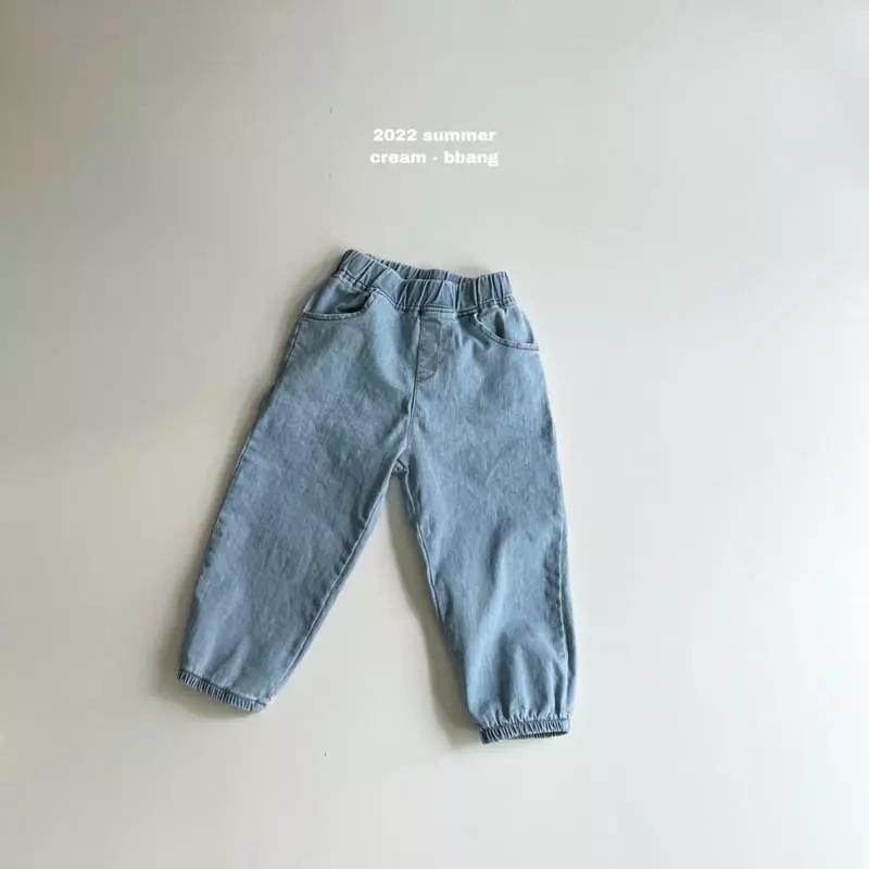 Cream Bbang - Korean Children Fashion - #childofig - Ice Happy Embroidery Jeans