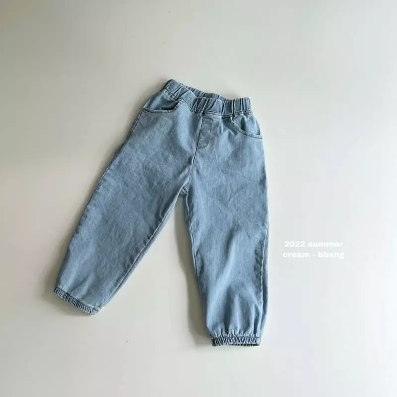 Cream Bbang - Korean Children Fashion - #childrensboutique - Ice Happy Embroidery Jeans - 2