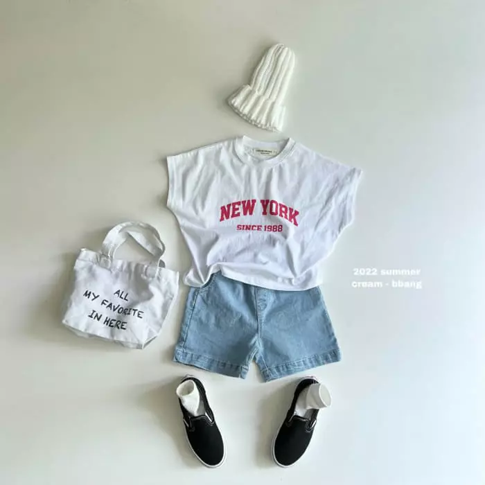 Cream Bbang - Korean Children Fashion - #childrensboutique - Masion Denim Shorts - 9