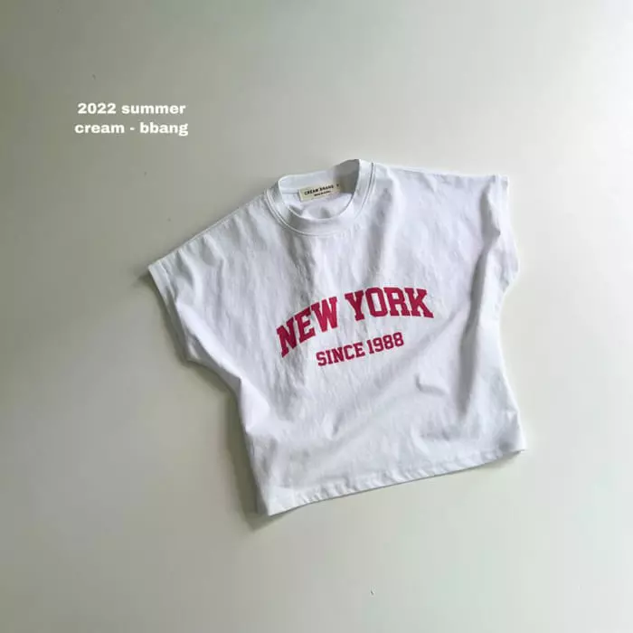 Cream Bbang - Korean Children Fashion - #designkidswear - New York Short Sleeves Tee - 2