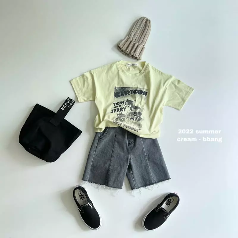 Cream Bbang - Korean Children Fashion - #fashionkids - Friends Paint Tee - 6
