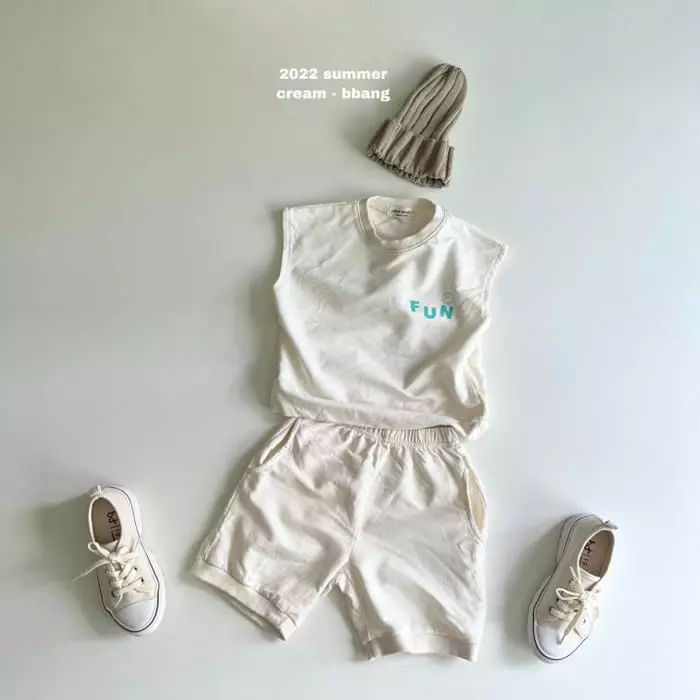 Cream Bbang - Korean Children Fashion - #kidsshorts - Fun Vest - 3
