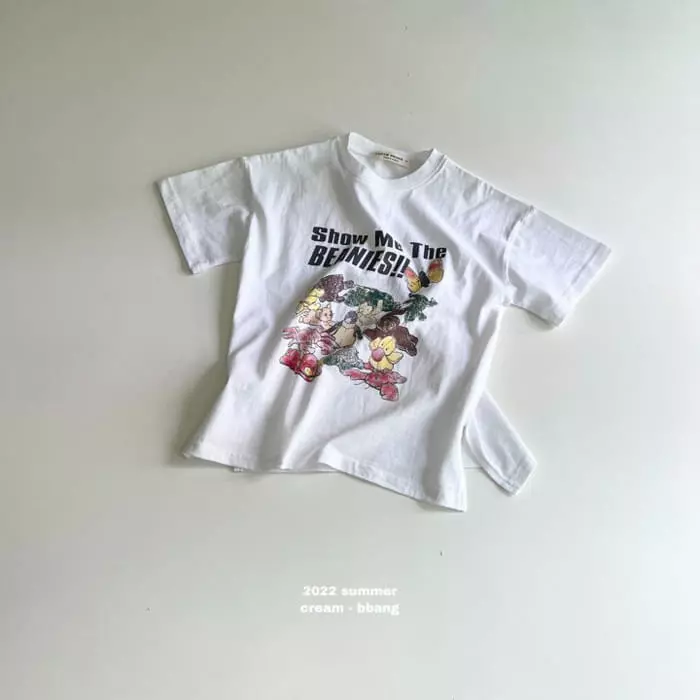 Cream Bbang - Korean Children Fashion - #kidsshorts - Show Me The Slit Boxy Tee