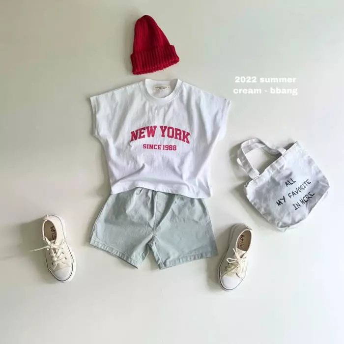 Cream Bbang - Korean Children Fashion - #kidsstore - New York Short Sleeves Tee - 6