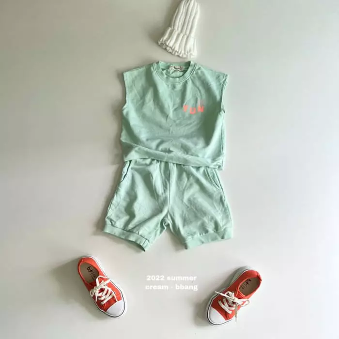 Cream Bbang - Korean Children Fashion - #kidsshorts - Fun Vest - 4