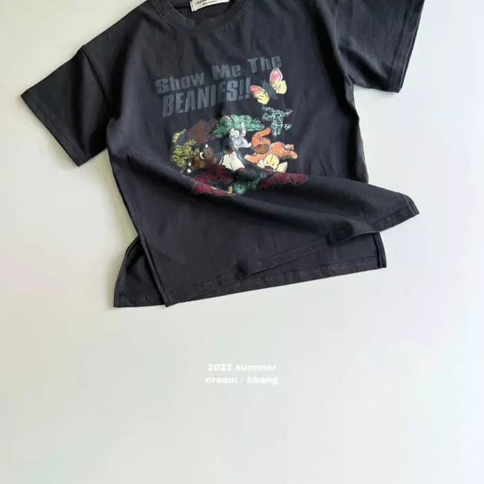 Cream Bbang - Korean Children Fashion - #kidsstore - Show Me The Slit Boxy Tee - 2