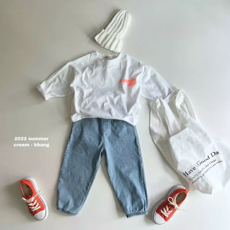 Cream Bbang - Korean Children Fashion - #kidzfashiontrend - Ice Happy Embroidery Jeans - 8
