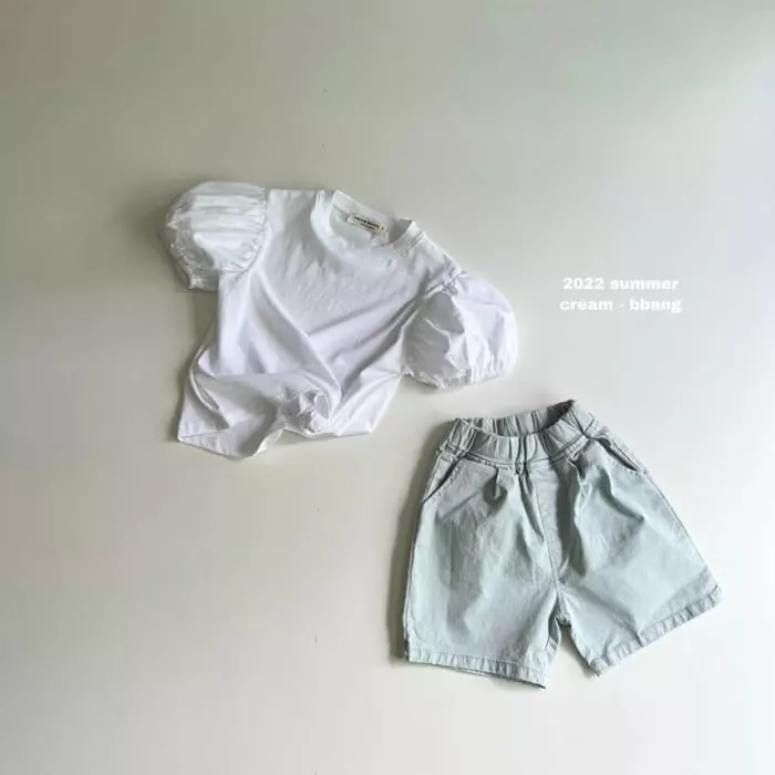 Cream Bbang - Korean Children Fashion - #kidzfashiontrend - Lilly Shirring Tee