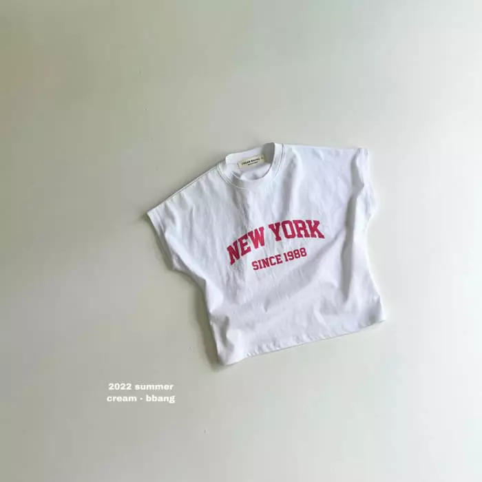 Cream Bbang - Korean Children Fashion - #littlefashionista - New York Short Sleeves Tee - 9