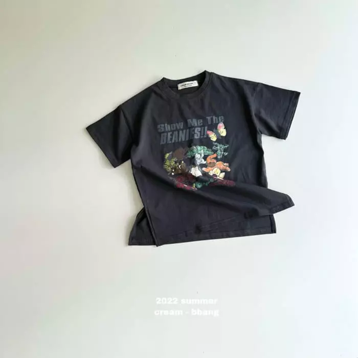 Cream Bbang - Korean Children Fashion - #littlefashionista - Show Me The Slit Boxy Tee - 5