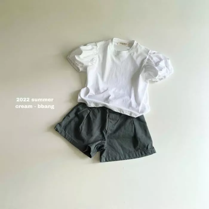 Cream Bbang - Korean Children Fashion - #littlefashionista - Lilly Shirring Tee - 3