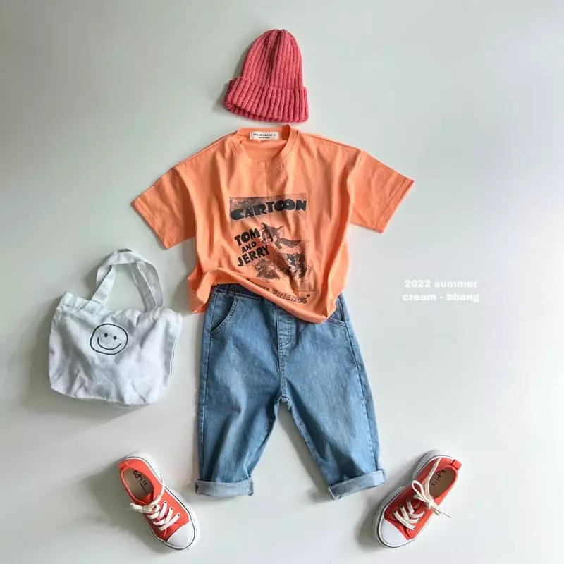 Cream Bbang - Korean Children Fashion - #magicofchildhood - Friends Paint Tee - 12