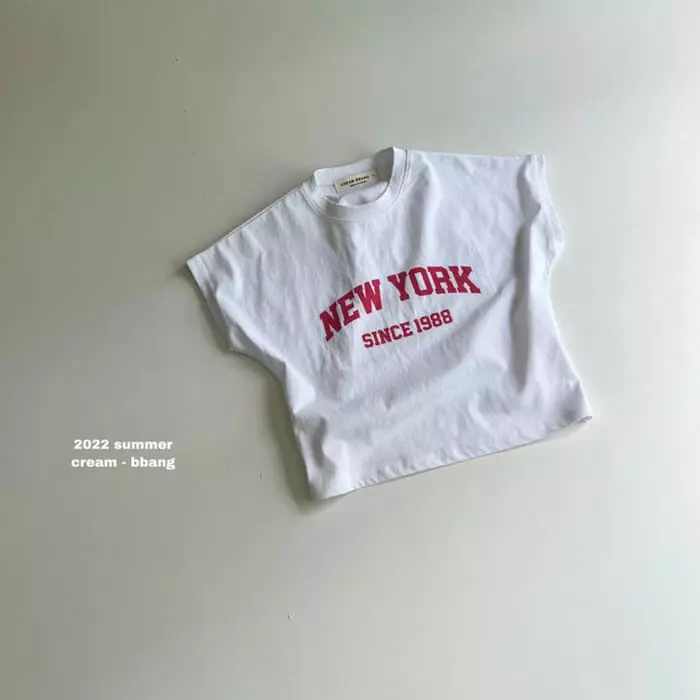 Cream Bbang - Korean Children Fashion - #minifashionista - New York Short Sleeves Tee - 11
