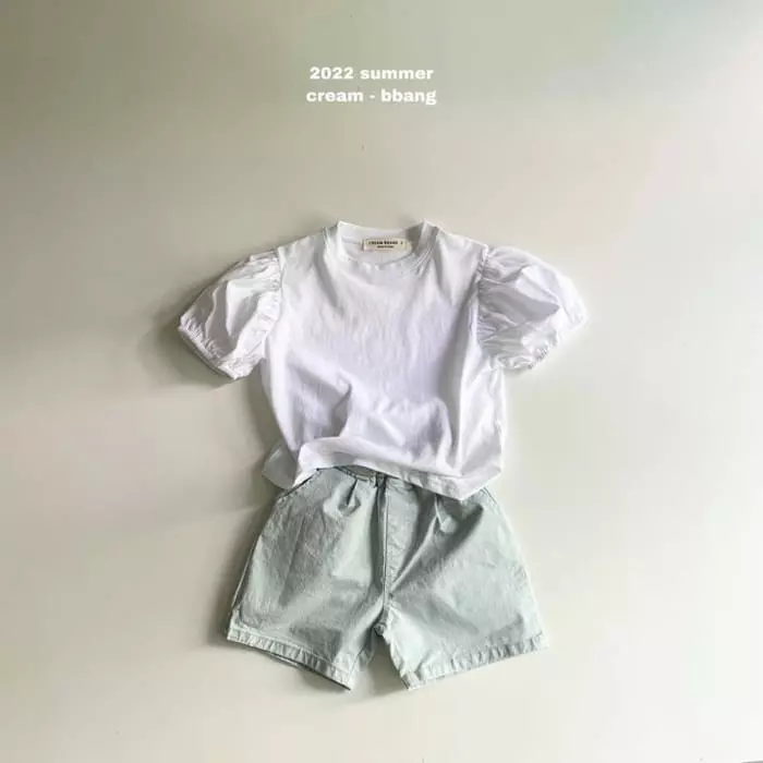 Cream Bbang - Korean Children Fashion - #minifashionista - Lilly Shirring Tee - 5