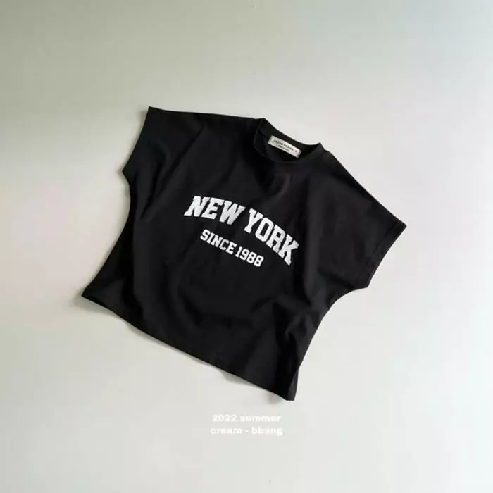 Cream Bbang - Korean Children Fashion - #prettylittlegirls - New York Short Sleeves Tee - 12