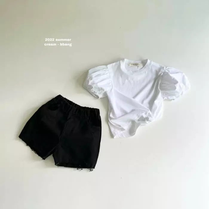 Cream Bbang - Korean Children Fashion - #prettylittlegirls - Lilly Shirring Tee - 6
