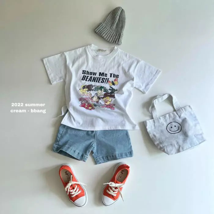 Cream Bbang - Korean Children Fashion - #minifashionista - Masion Denim Shorts - 4