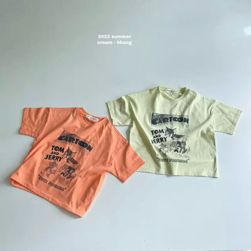Cream Bbang - Korean Children Fashion - #stylishchildhood - Friends Paint Tee