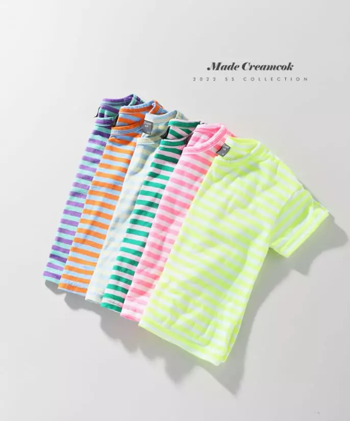 Creamcok - Korean Baby Fashion - #babyboutique - Stripes Tee - 3