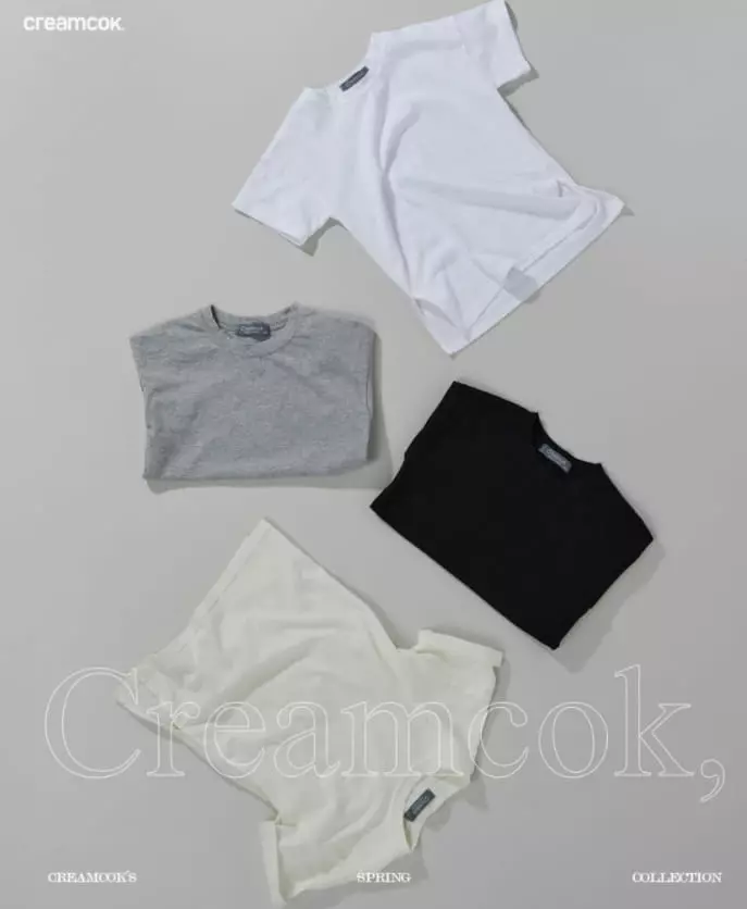Creamcok - Korean Baby Fashion - #babyfever - Layered Slit Short Sleeves Tee - 10
