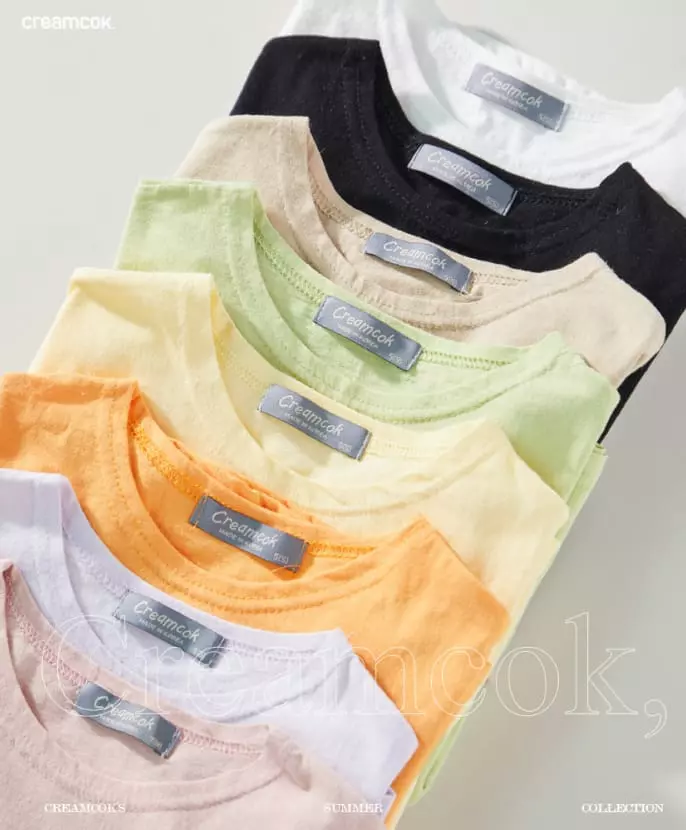 Creamcok - Korean Baby Fashion - #babygirlfashion - Cream Short Sleeves Tee - 9
