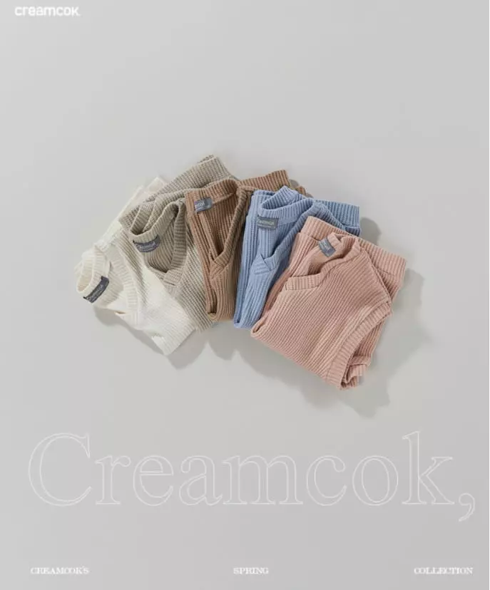 Creamcok - Korean Baby Fashion - #babygirlfashion - Cuing Waffle Vest - 10
