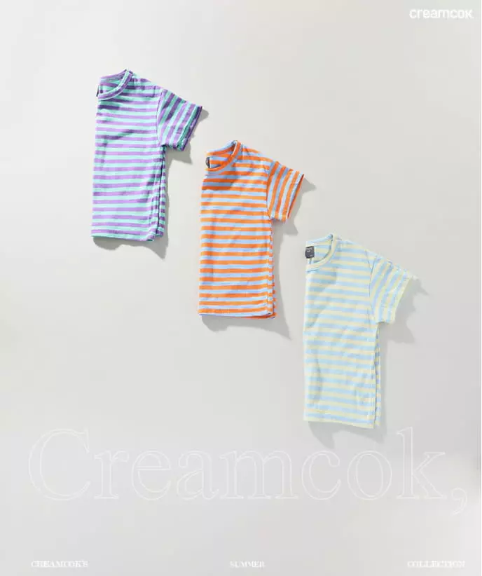 Creamcok - Korean Baby Fashion - #babylifestyle - Stripes Tee - 9