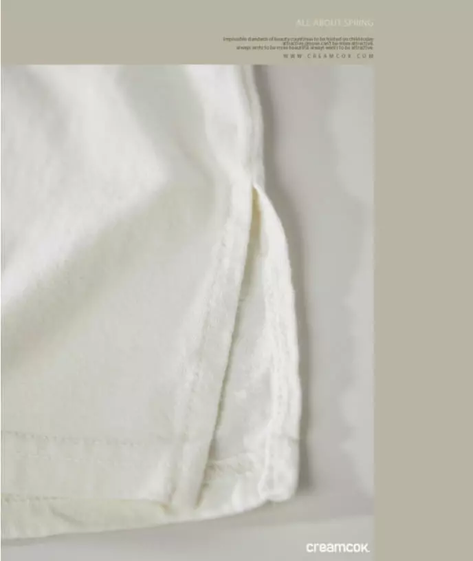 Creamcok - Korean Baby Fashion - #babylifestyle - Layered Slit Short Sleeves Tee - 12