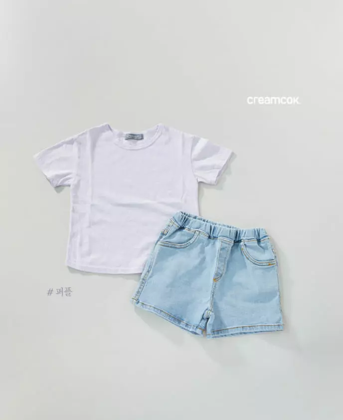 Creamcok - Korean Baby Fashion - #babyootd - Cream Short Sleeves Tee - 12