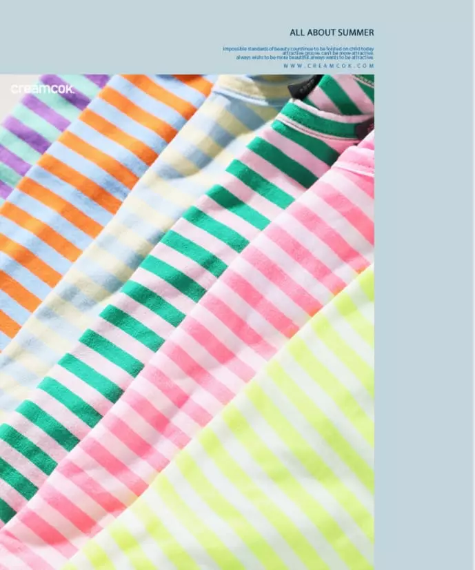 Creamcok - Korean Baby Fashion - #babyootd - Stripes Tee - 11
