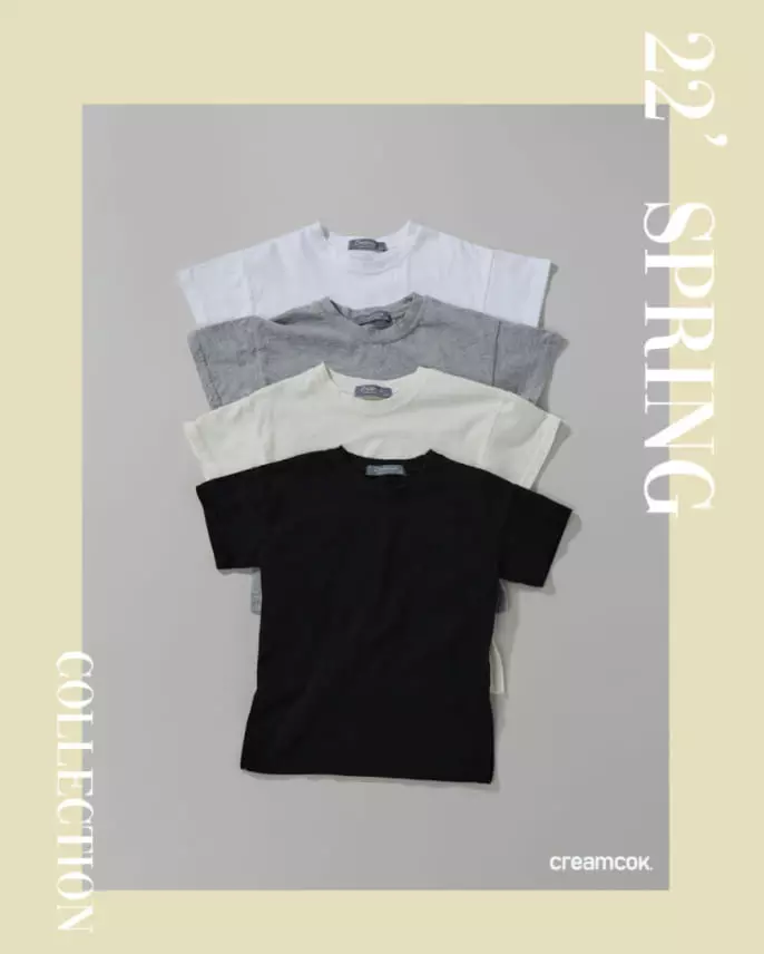 Creamcok - Korean Baby Fashion - #babyoutfit - Layered Slit Short Sleeves Tee
