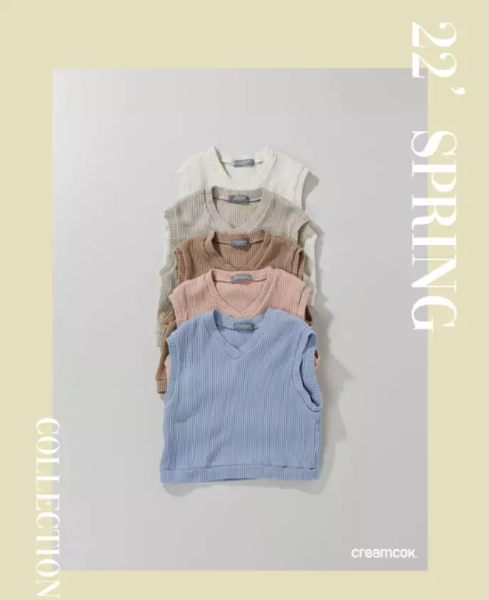 Creamcok - Korean Baby Fashion - #babywear - Cuing Waffle Vest