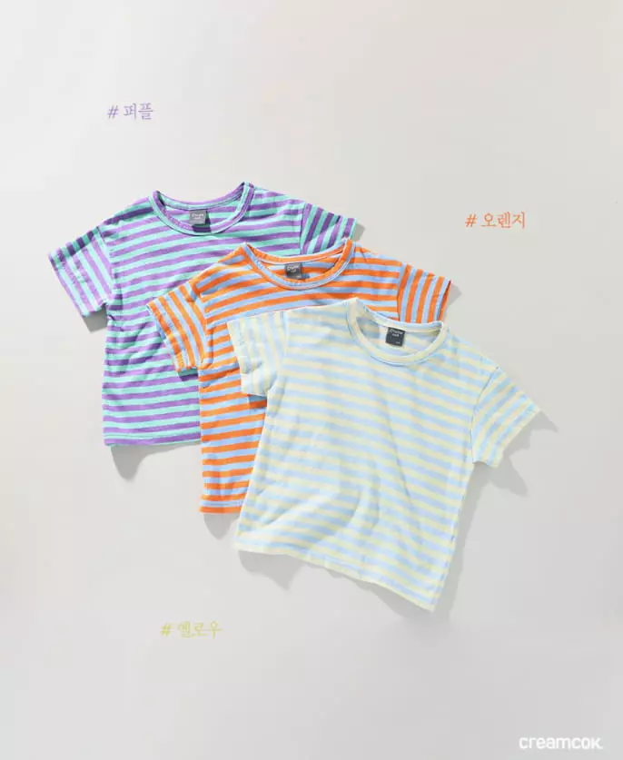 Creamcok - Korean Baby Fashion - #smilingbaby - Stripes Tee - 2