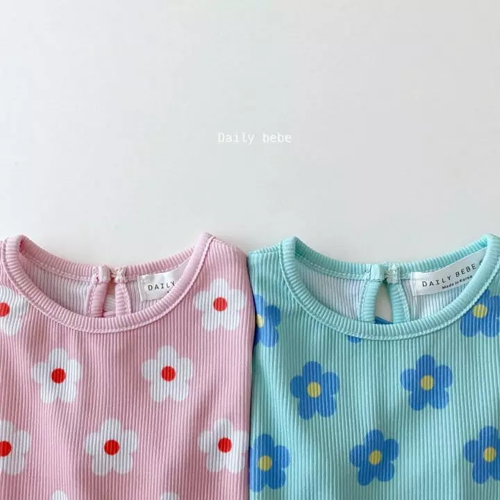 Daily Bebe - Korean Children Fashion - #minifashionista - Daisy Pleats Top Bottom Set