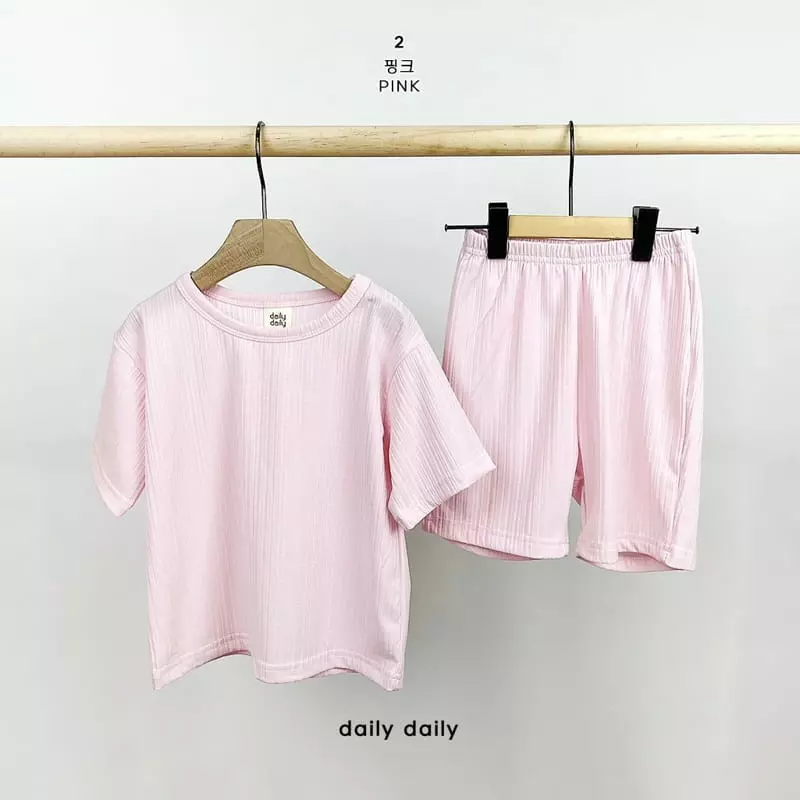 Daily Daily - Korean Children Fashion - #childofig - Kid Summer Plare Top Bottom Set - 4