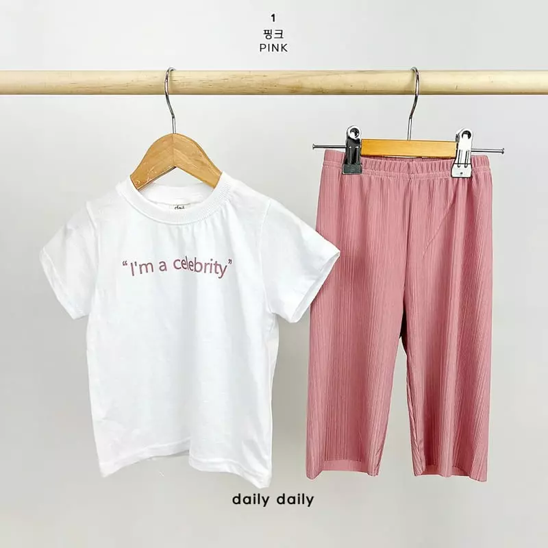 Daily Daily - Korean Children Fashion - #childofig - Kid Summer Celeb Top Bottom Set - 3