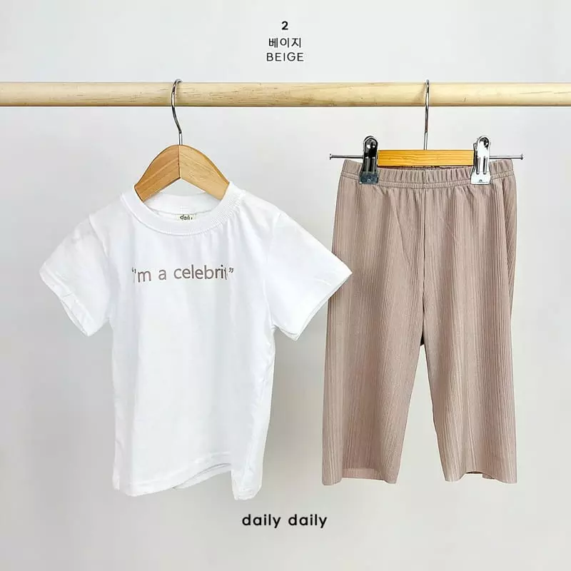 Daily Daily - Korean Children Fashion - #childofig - Kid Summer Celeb Top Bottom Set - 4