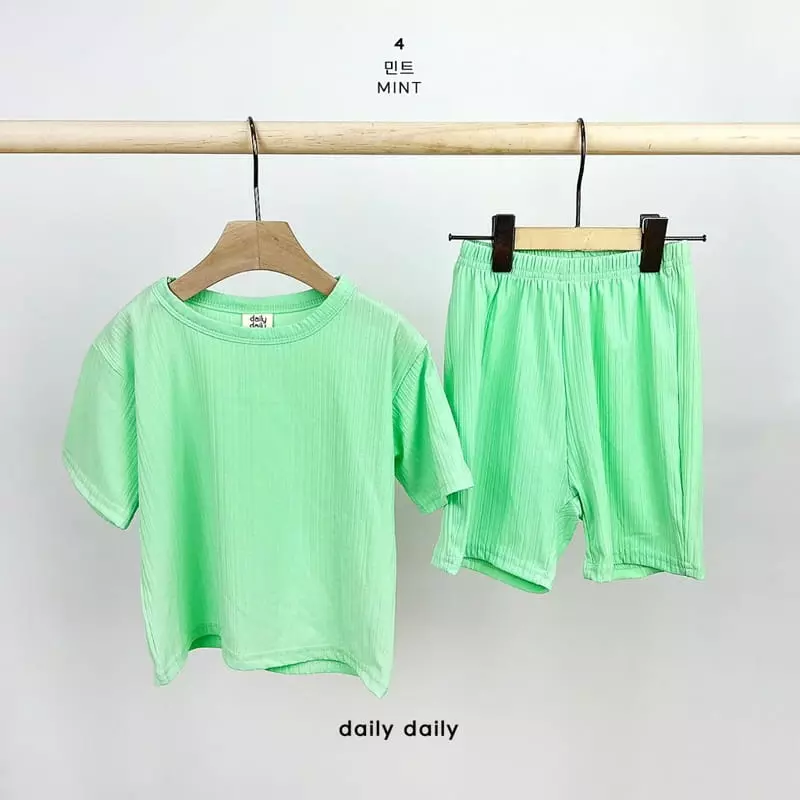 Daily Daily - Korean Children Fashion - #designkidswear - Kid Summer Plare Top Bottom Set - 6
