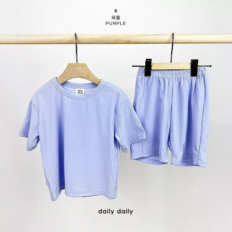 Daily Daily - Korean Children Fashion - #fashionkids - Kid Summer Plare Top Bottom Set - 8