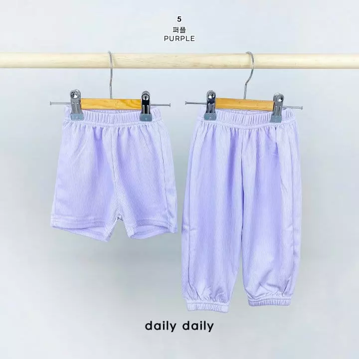Daily Daily - Korean Children Fashion - #kidzfashiontrend - Kid Two Pleats 1+1 Pants Shorts Set - 7