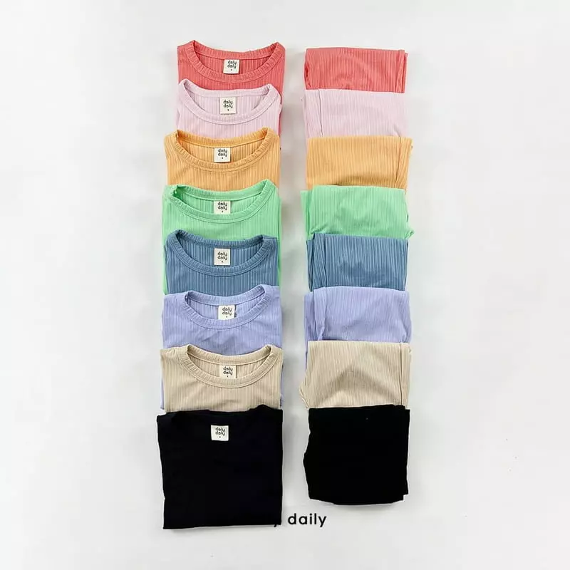 Daily Daily - Korean Children Fashion - #minifashionista - Kid Summer Plare Top Bottom Set