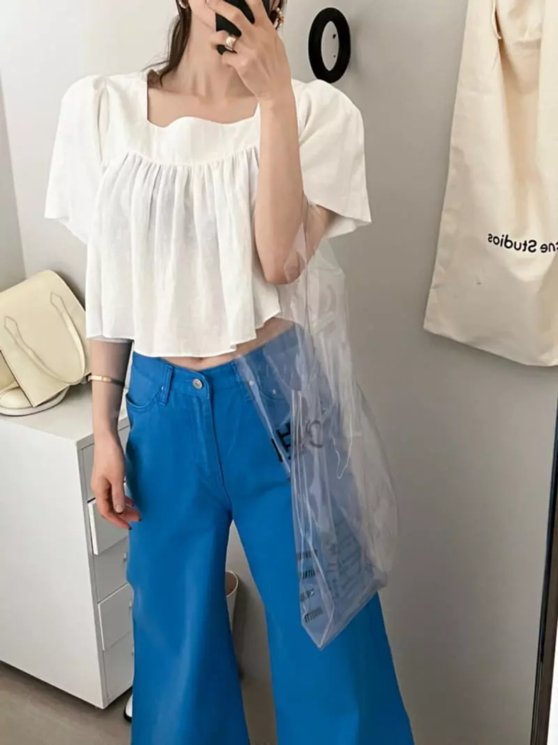 Dailyjud - Korean Women Fashion - #womensfashion - Square Blouse - 4
