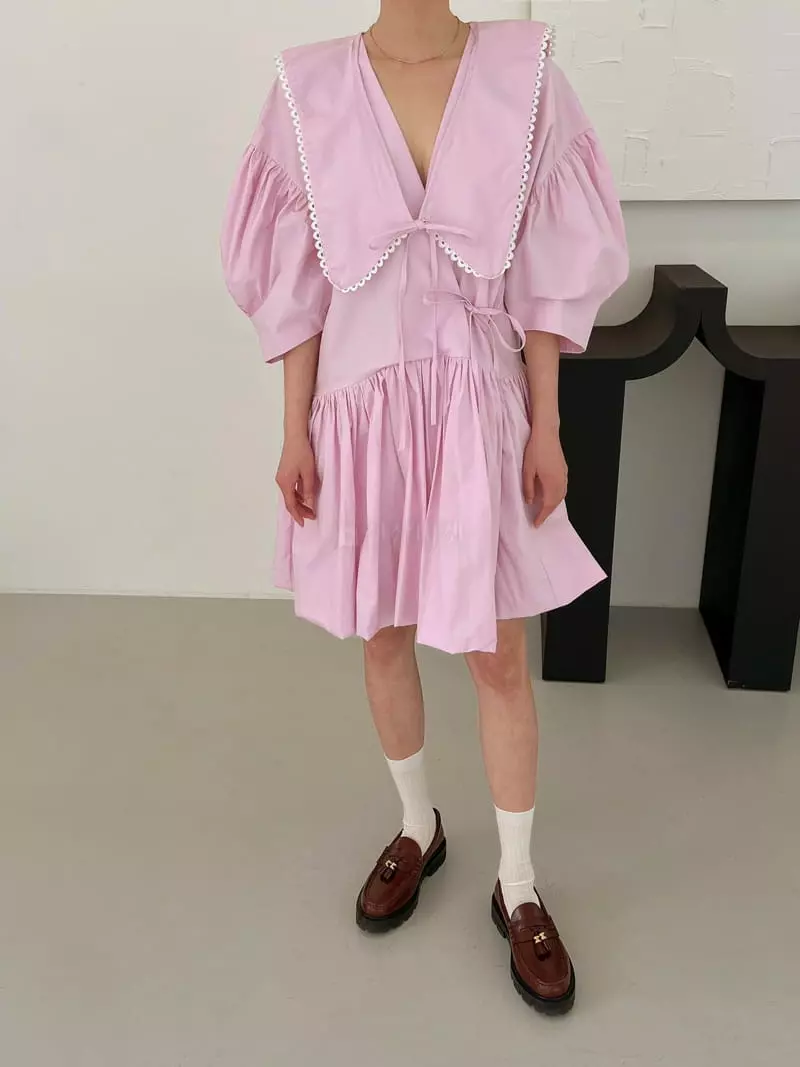 Dailyjud - Korean Women Fashion - #momslook - Callor Wrap One-piece - 2