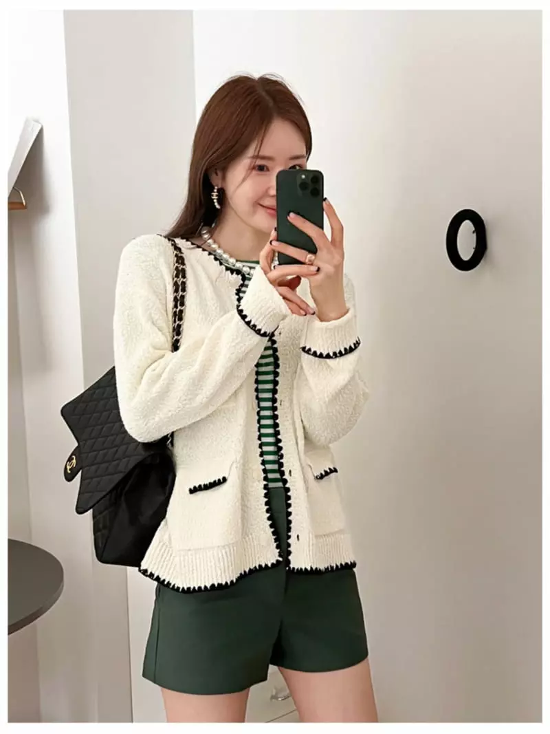 Dailyjud - Korean Women Fashion - #restrostyle - Mellow Stitch Cardigan - 3