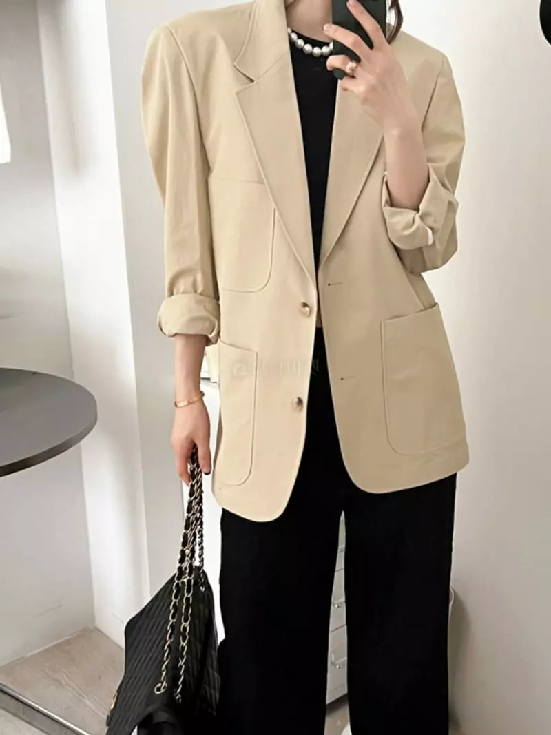 Dailyjud - Korean Women Fashion - #shopsmall - Over Fit Jacket - 4