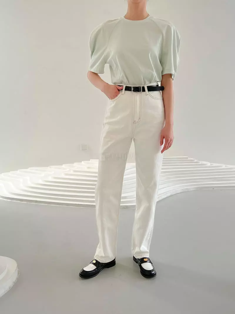 Dailyjud - Korean Women Fashion - #womensfashion - Line Slit Tee - 3