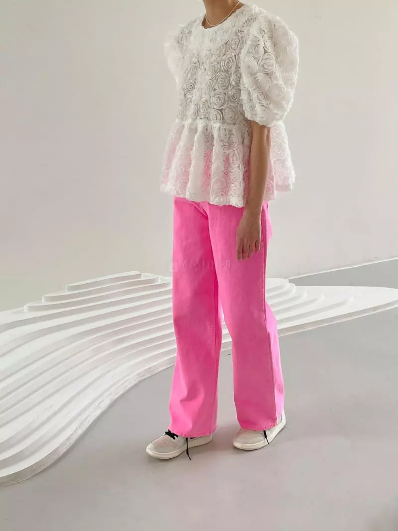 Dailyjud - Korean Women Fashion - #womensfashion - Rose Lace Blouse