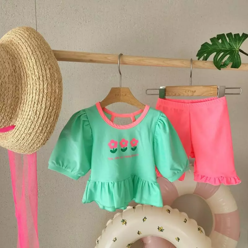 Dalla - Korean Children Fashion - #prettylittlegirls - Cut Swimwear - 4