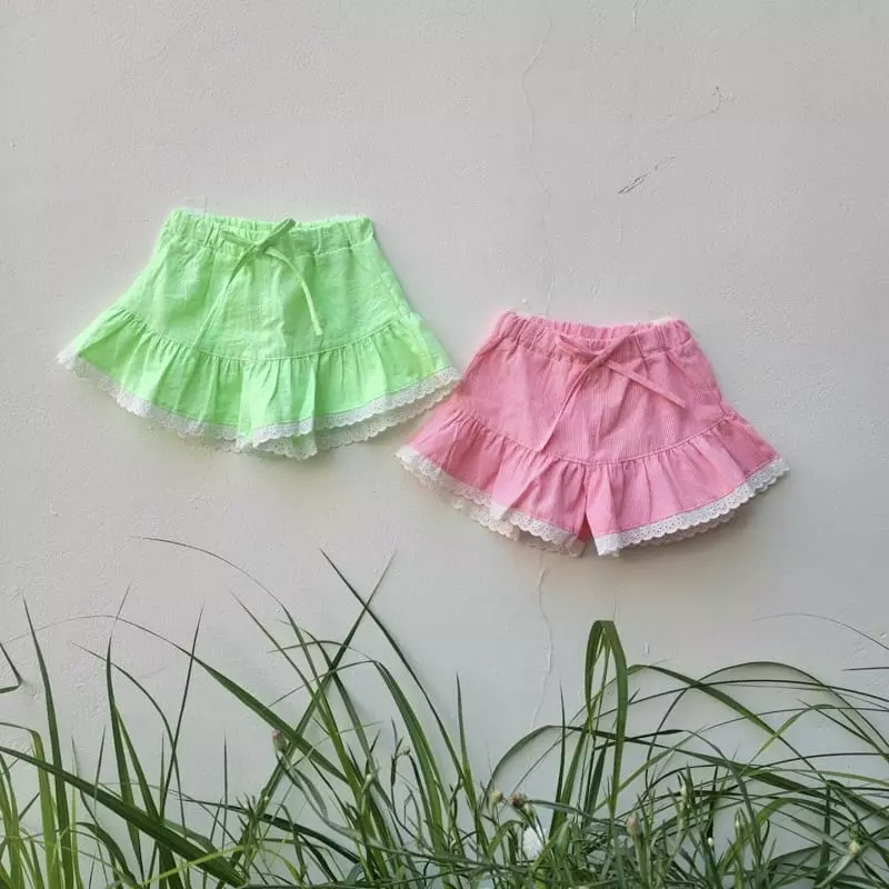 Dalla - Korean Children Fashion - #toddlerclothing - Lace Stripes Shorts - 8